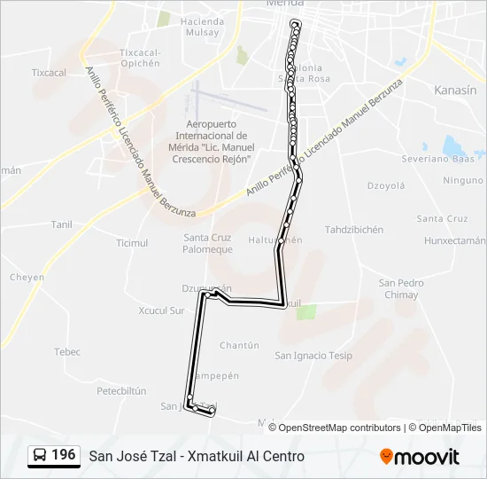 196 Bus Line Map