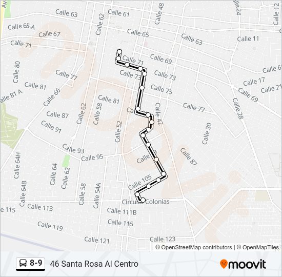 8-9 Bus Line Map