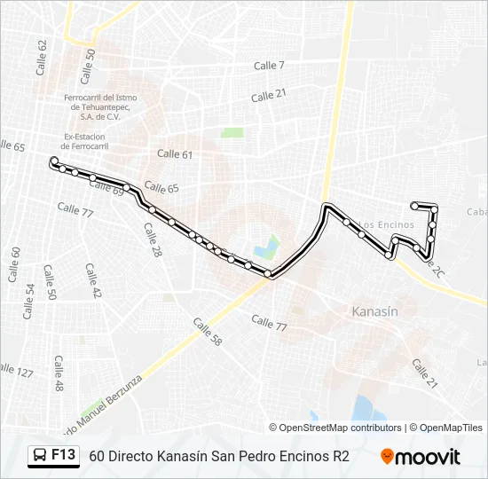 F13 Bus Line Map