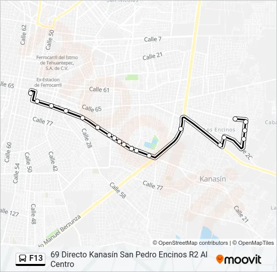 F13 Bus Line Map