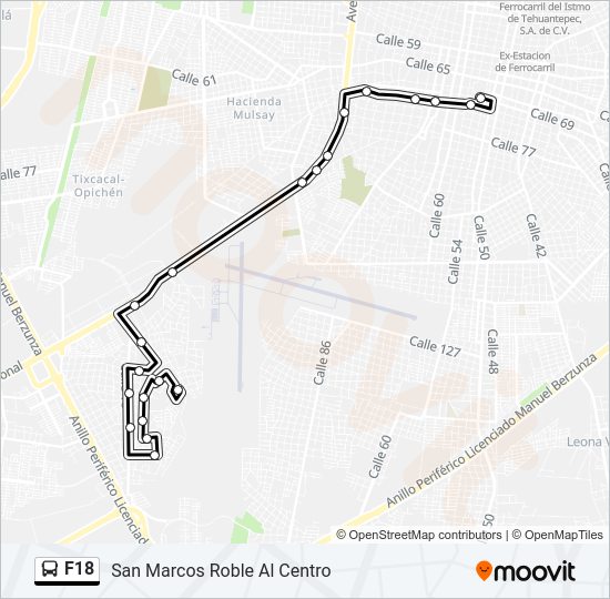 F18 Bus Line Map