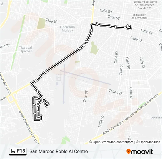 F18 Bus Line Map