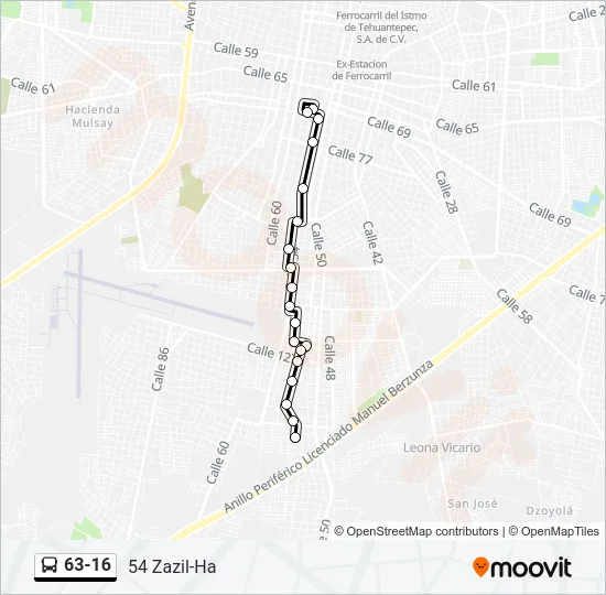 63-16 Bus Line Map