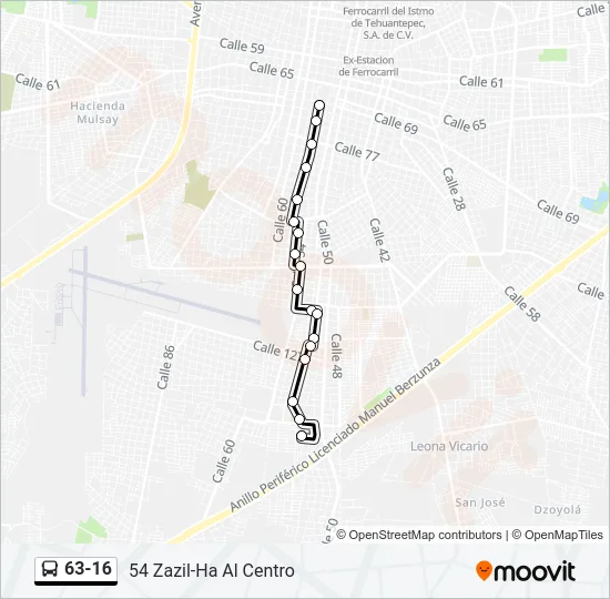 63-16 Bus Line Map