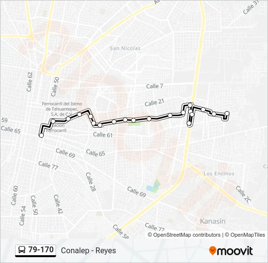 79-170 Bus Line Map