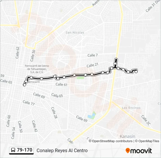 79-170 Bus Line Map