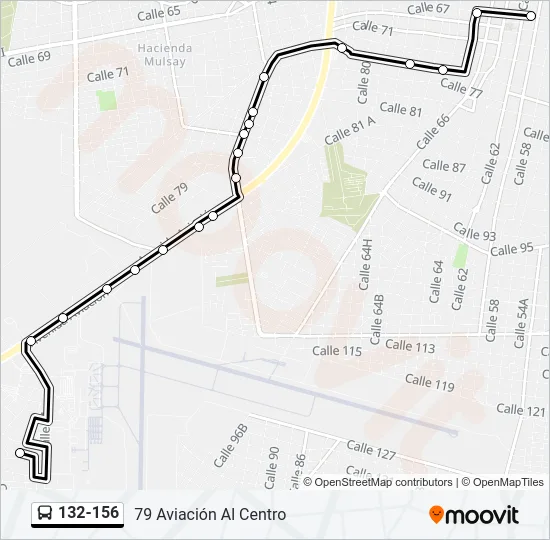132-156 Bus Line Map