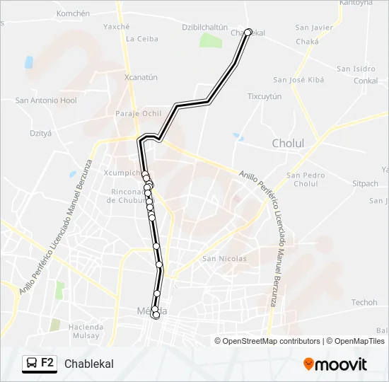 F2 Bus Line Map