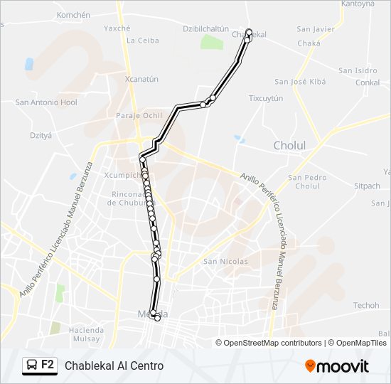 F2 Bus Line Map