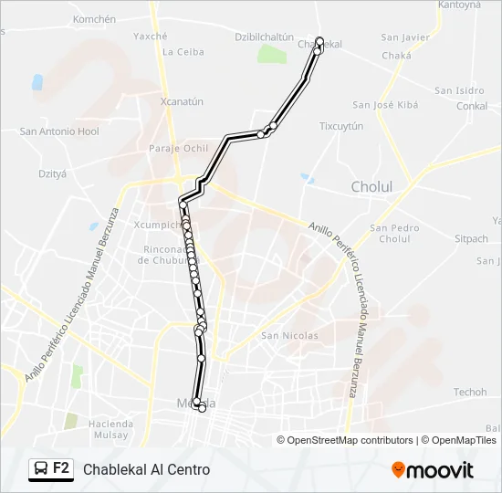 F2 Bus Line Map