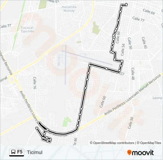 Mapa de F5 de autobús