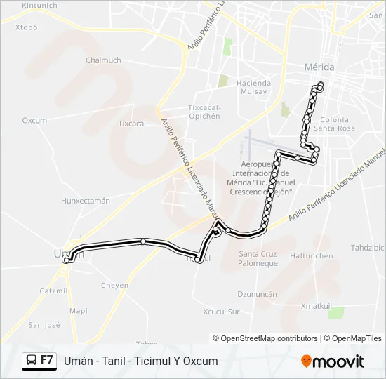 F7 Bus Line Map