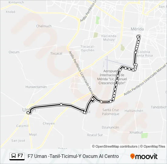 F7 Bus Line Map