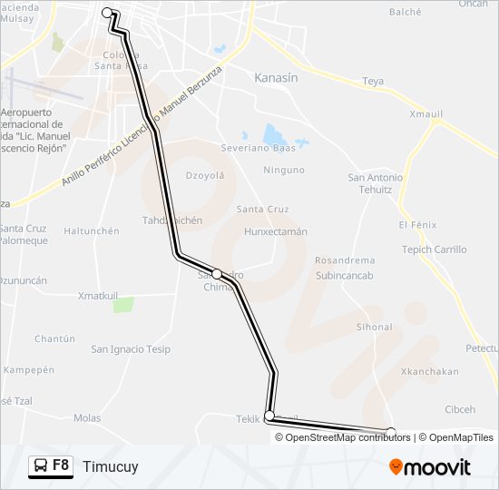 Mapa de F8 de autobús