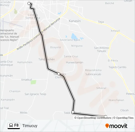 F8 Bus Line Map