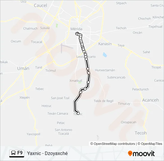 F9 Bus Line Map