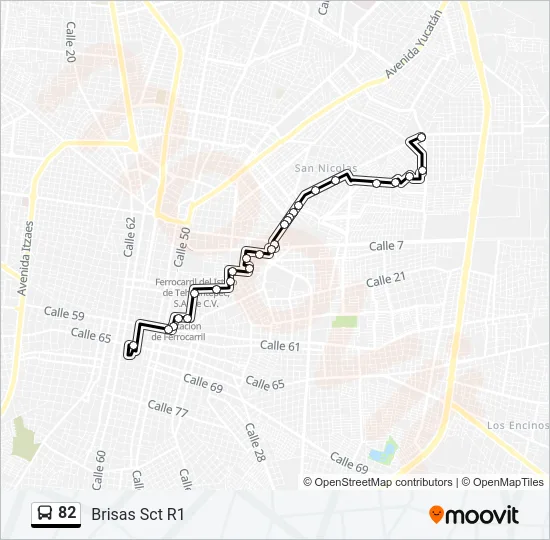 82 Bus Line Map