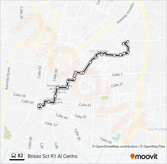 82 Bus Line Map