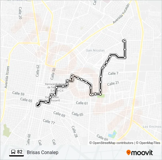 82 Bus Line Map