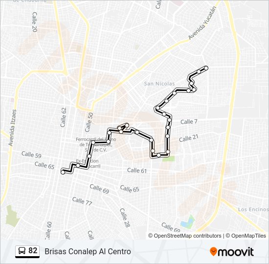 82 Bus Line Map