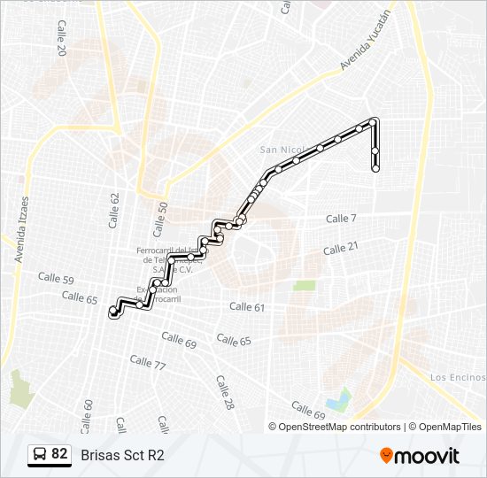 82 Bus Line Map