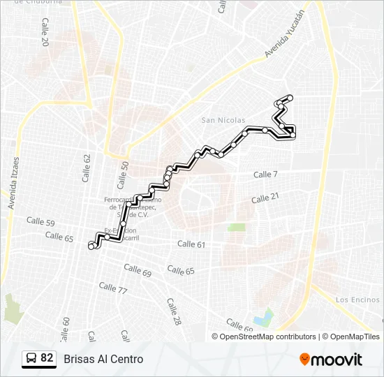 Mapa de 82 de autobús