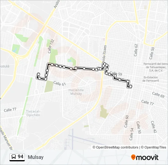 94 Bus Line Map