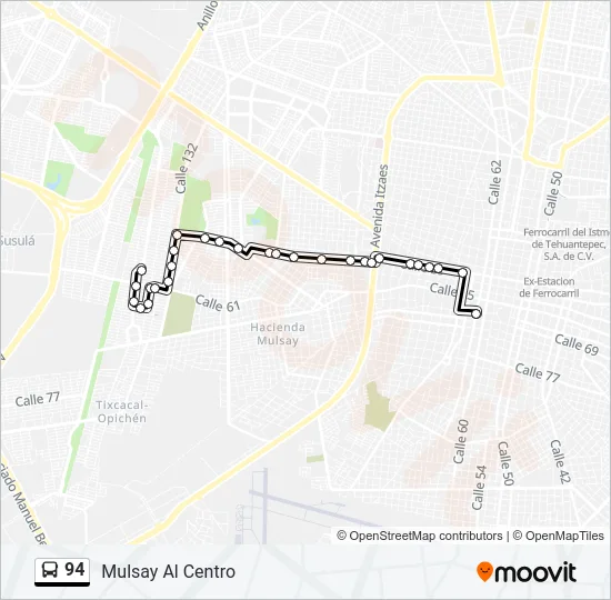 94 Bus Line Map