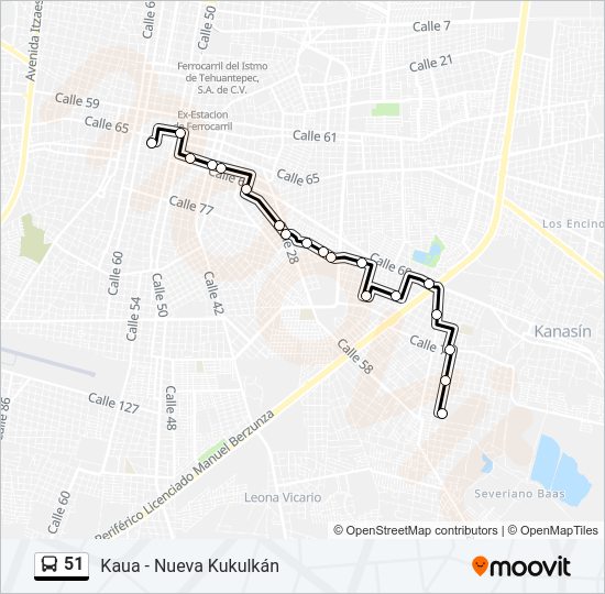 51 Bus Line Map