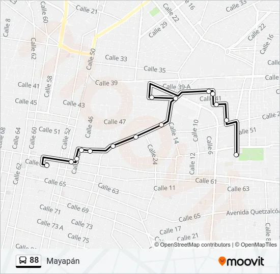 88 Bus Line Map