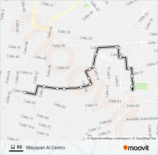 88 Bus Line Map
