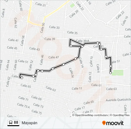 88 Bus Line Map