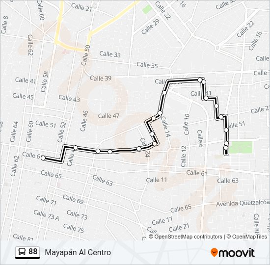 88 Bus Line Map