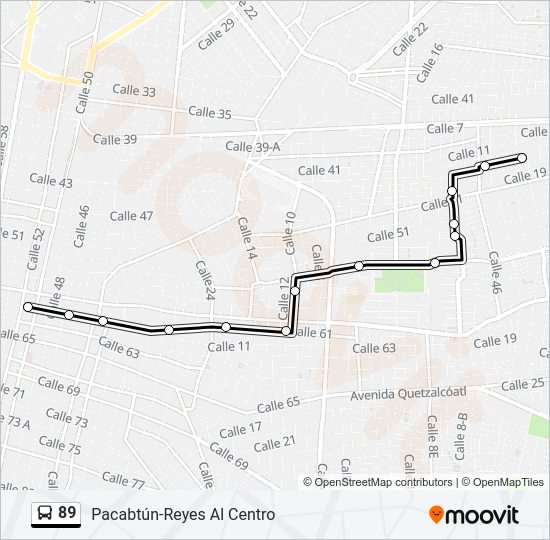 89 Bus Line Map