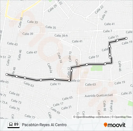 89 Bus Line Map