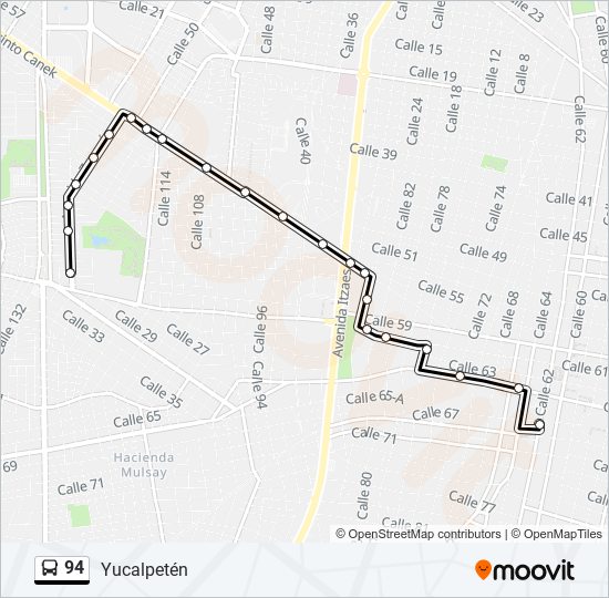 94 bus Line Map