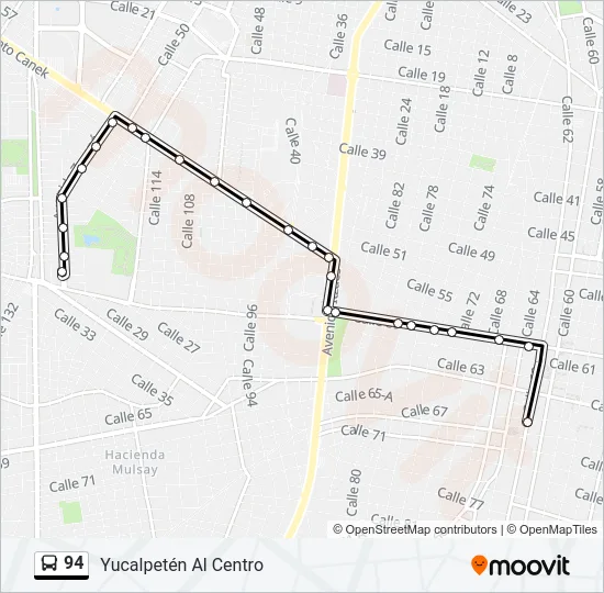 94 Bus Line Map