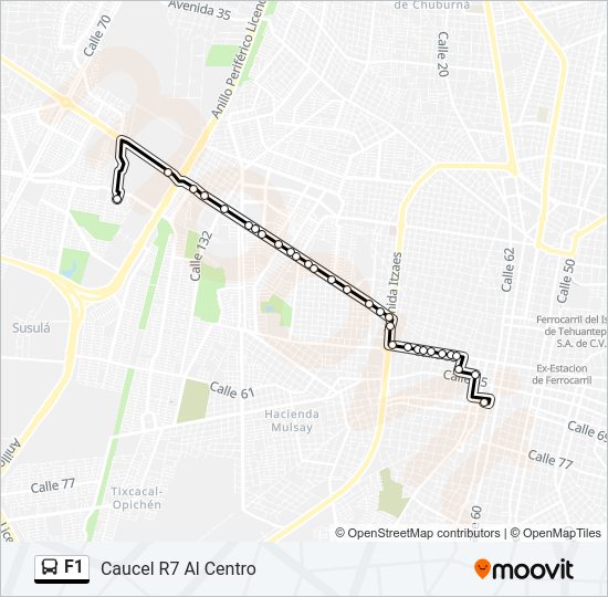 F1 Bus Line Map