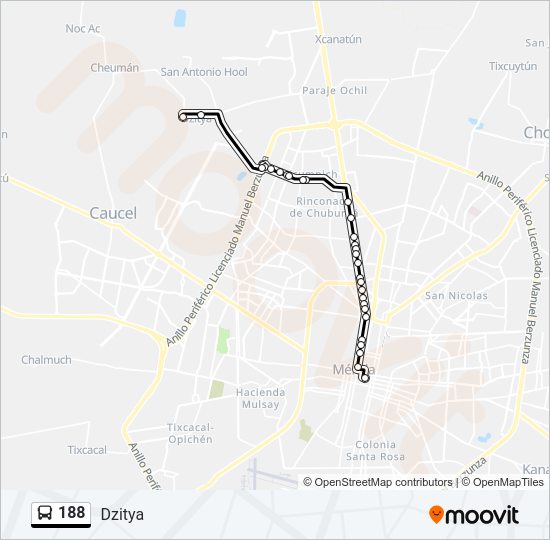 188 Bus Line Map