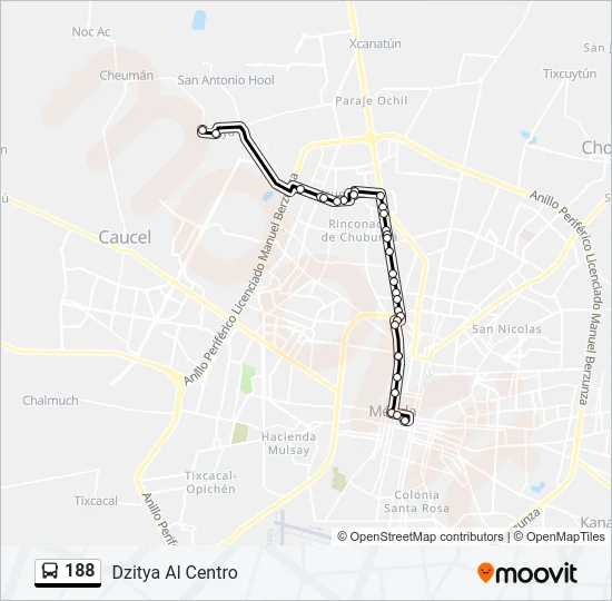 188 Bus Line Map