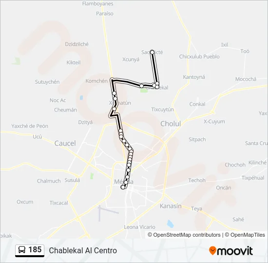 185 Bus Line Map
