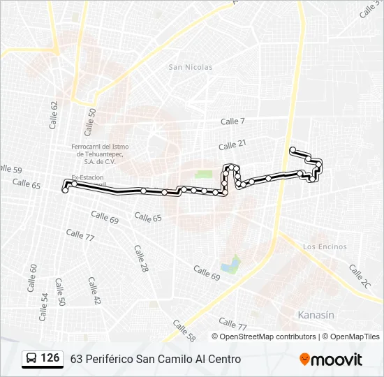126 Bus Line Map