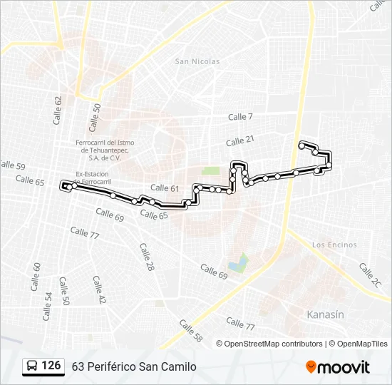 126 Bus Line Map
