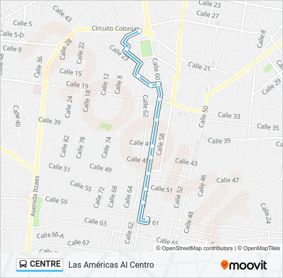 CENTRE Bus Line Map