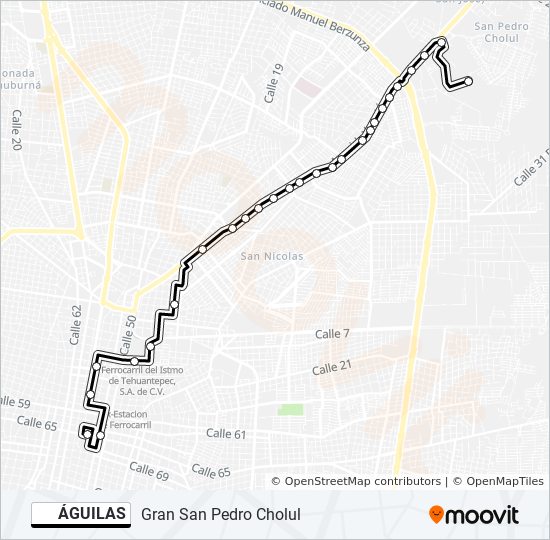 águilas Route: Schedules, Stops & Maps - Gran San Pedro Cholul (Updated)