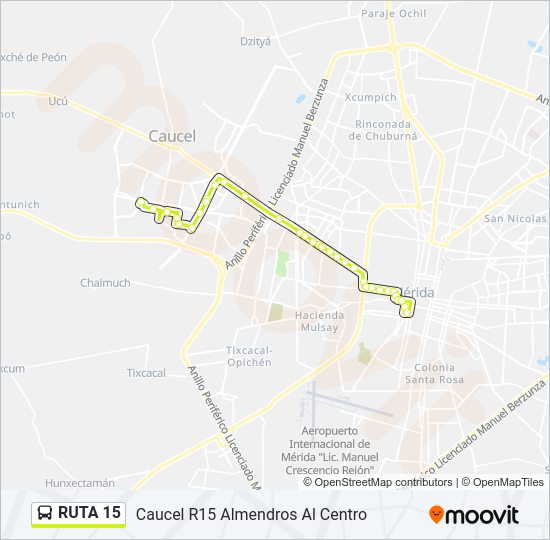 Mapa de RUTA 15 de autobús