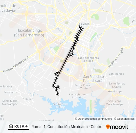RUTA 4 Bus Line Map