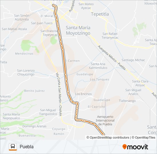 Mapa de ALTIPLANOS de autobús