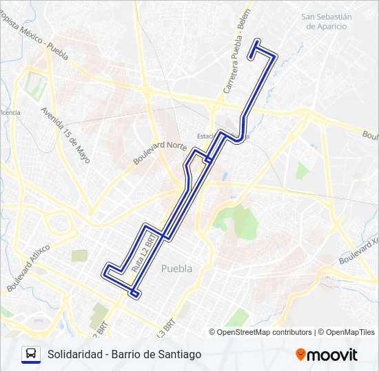 RUTA 27A Bus Line Map