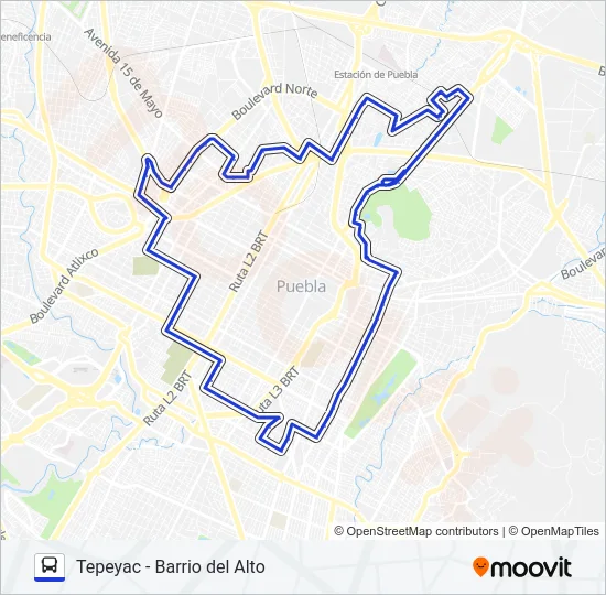 RUTA 53 SUR Bus Line Map